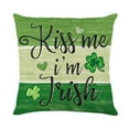 thumbnail image 1 of Cinvoph 18"x18" St Patricks Day Throw Pillow Covers Rustic Backrest Pillowcase Decorative Shamrock Pillow Case for Living Room Sofa Holiday Display Decor, 1 of 2
