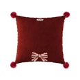 thumbnail image 1 of Cinvoph 18"x18" Velvet Throw Pillow Covers Cotton Bow Cushion Cases Christmas New Year Holiday Decor, Decorative Pillow Covers for Couch Sofa Chair Living Room, Warm Holiday Gatherings Decor, 1 of 6