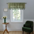 thumbnail image 1 of Cinvoph 1pcs Valance Curtains Solid Bohemian Fringed Semi Shad Through Rod Valance Curtains for Bedroom Bathroom Cafes Kitchen 55"x24" A#Green, 1 of 6