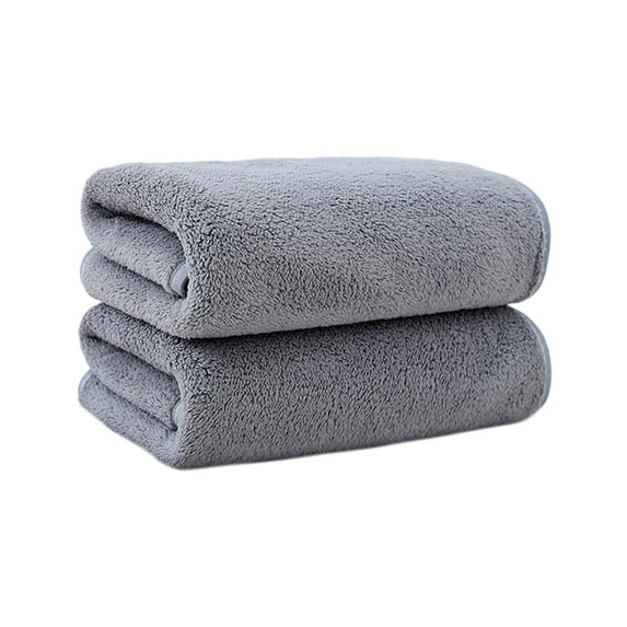 Cinvoph 2 Pack Hand Towels for Bathroom, Cotton Soft Absorbent Decorative Hand Towel Set for Face Spa Bath Gym Kitchen, 14x30 Inch, Gray