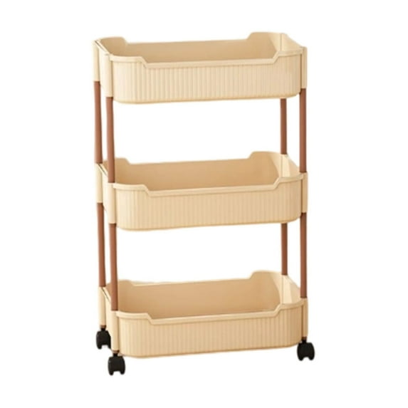Cinvoph 2 Tier Rolling Storage Cart with Wheels Multifunctional for Home Kitchen Bathroom Office Space Saving Storage Organize Home Basic Rack