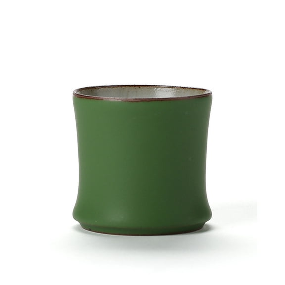 Cinvoph 200ml Ceramic Tea Cup, Elegant Green Chinese Traditional Style Teacup for Home Tea Ceremony Daily Use
