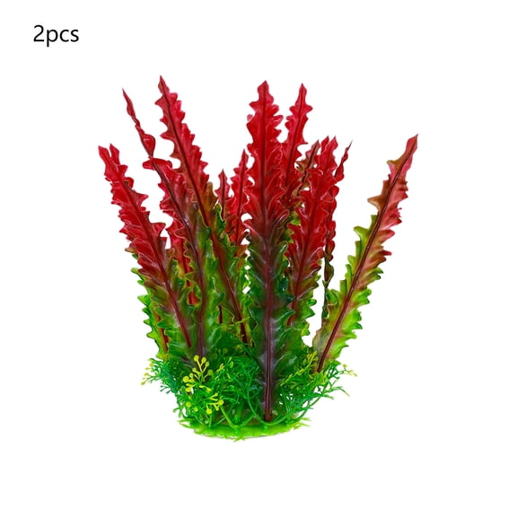 Cinvoph 2pcs Artificial Aquatic Plants Fake Seaweed Decorative Natural Underwater Ornament for Fish Tank Aquarium Decor 8.5"