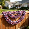 thumbnail image 1 of Cinvoph 3 Pack 4th of July Tinsel Garland, Red White Blue Patriotic Streamers, Indoor Outdoor Venue Hanging Decor for Independence Day Party, 1 of 8