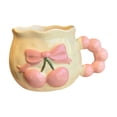 thumbnail image 1 of Cinvoph 300mL Ceramic Coffee Mug with Handle Decorative Cherry Print, Home Coffee Drinkware Breakfast Cup, Elegant Gift Mug for Coffee Tea, 1 of 6