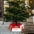 thumbnail image 1 of Cinvoph 32" Christmas Tree Base Foot Covers Tree Skirt Ornaments Decorative Storage Box With Bow Merry Christmas for Xmas Tree Decoration, E, 1 of 6