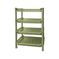 Cinvoph 4 Layer Bathroom Kitchen Storage Rack for Living Room Desktop Toiletries Supplies Space Saving Household Multifunction Organizer, Green
