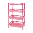 thumbnail image 1 of Cinvoph 4 Tier Bathroom Shelf Stand Heavy Duty Desktop Storage Rack for Bathroom Kitchen Vanity Storage 18"H Pink, 1 of 6