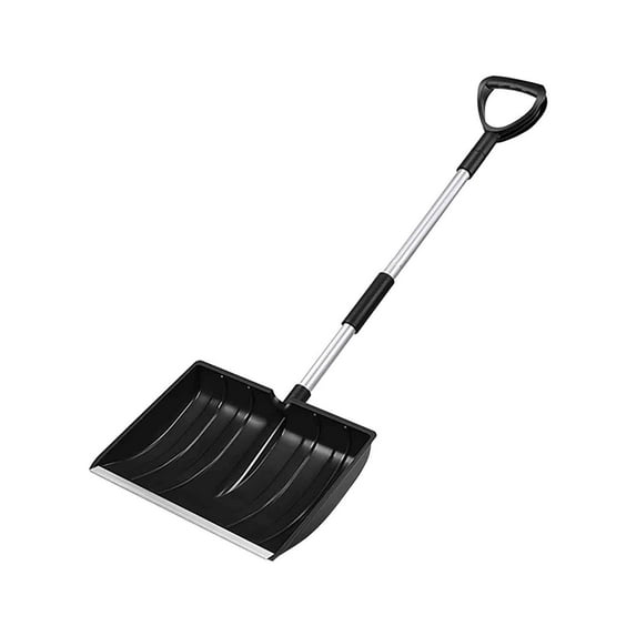 Cinvoph 48"x16" Snow Shovel with Assist Handle & 3LB Heavy-Duty Snow Ice Removal Tool for Driveways, Sidewalks & Winter Maintenance, Black