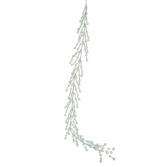 Cinvoph 4ft Christmas Artificial Garlands, Exquisite Faux Garlands Crystal String Pearl for Xmas Wedding Party Home Indoor Outdoor Decoration