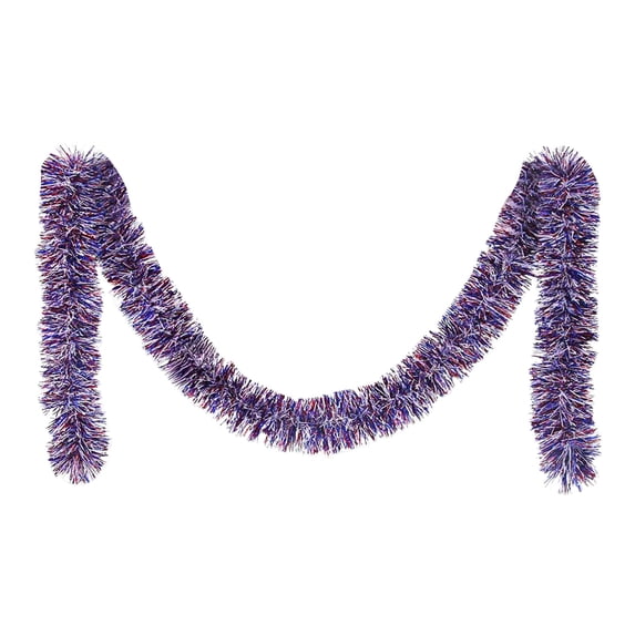 Cinvoph 4th of July Garland Patriotic Red White Blue Hanging Glitter Tinsel Garlands Decoration for Wall Window Party Independence Day Ornament 7ft