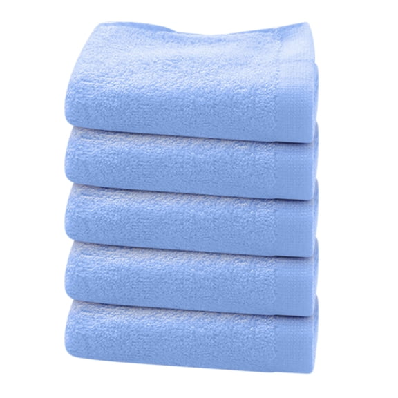 Cinvoph 5 Pack Bathroom Hand Towels, Bamboos Fiber Hand Towel for Bath, Hand, Face, Kitchen, Super Soft Absorbent, Machine Washable, Size 14" x 30", Blue