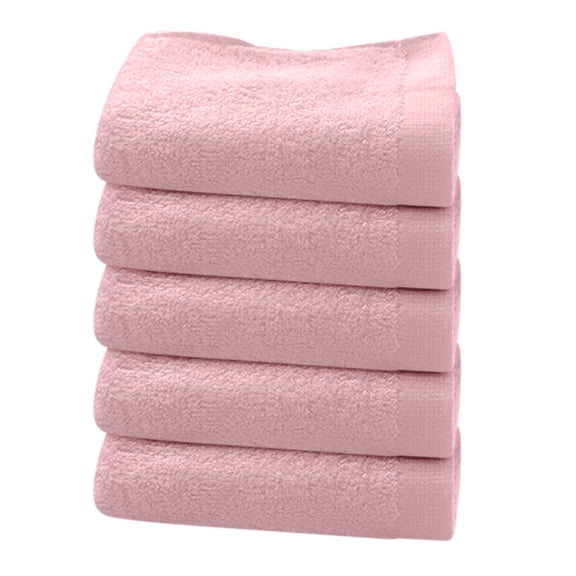 Cinvoph 5 Pack Bathroom Hand Towels, Bamboos Fiber Hand Towel for Bath, Hand, Face, Kitchen, Super Soft Absorbent, Machine Washable, Size 14" x 30", Pink