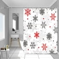 thumbnail image 1 of Cinvoph 59"x71" Christmas Shower Curtain - Snowflake Winter Bath Curtain Decor, Waterproof Shower Curtain with 12 Hooks for Winter New Year Bathroom Curtain, 1 of 8