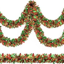 Cinvoph 6.5ft Christmas Tinsel Garland, Glitter Metallic Foil Decorations for Thanks Giving, Halloween, Christmas Tree, New Year Parties,Birthday Party,Indoor and Outdoor Festival Party Supplies