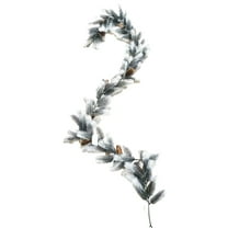 Cinvoph 6ft Christmas Artificial Garland Decorative Thick Bristle Rattan for Xmas Indoor Outdoor Decor Winter Room Wedding Supplies, C