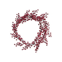 Cinvoph 6ft Red Berry Garland, Flexible Artificial Christmas Berry Vine, Winter Berry Garland for Mantle Xmas Tree Window Door Hanging Indoor Outdoor Holiday Decor