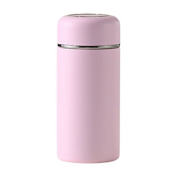 Cinvoph 8oz Insulated Mini Mug Stainless Steel Pocket Water Mug Sealed Leak-Proof Office Tea Cup with Lid for Men Women, Pink