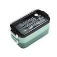 thumbnail image 1 of Cinvoph Airtight Bento Box with Utensil Set Leakproof Double Layer Microwave Safe Food Storage Containers for Work and Home Meal Storage and On the Go Dining 8"x4"x4", Green, 1 of 6