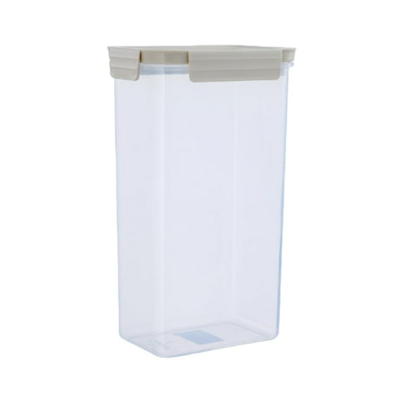 Cinvoph Airtight Grains Flour Storage Container with Push-Button Lid Timer Leakproof Dry Food Dispenser Jar Grain Storage Bin for Kitchen Pantry Grain Storage 6"x4"x11"