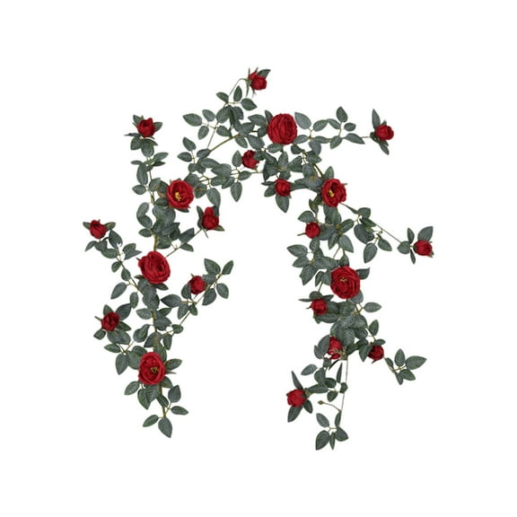 Cinvoph Artificial Flower Garland 7.2 FT Fake Rose Garland Vines for Indoor Outdoor Decoration Table Centerpiece Arrangement Room Baby Shower Birthday Decor