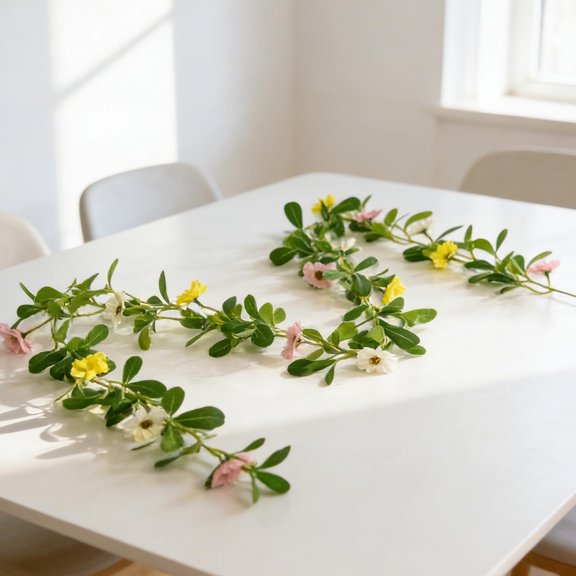 Cinvoph Artificial Garland Fake Flower Vines For Ceiling Pipe Wrapping Cover Home Furnishings Hotel Wedding Decoration 6ft