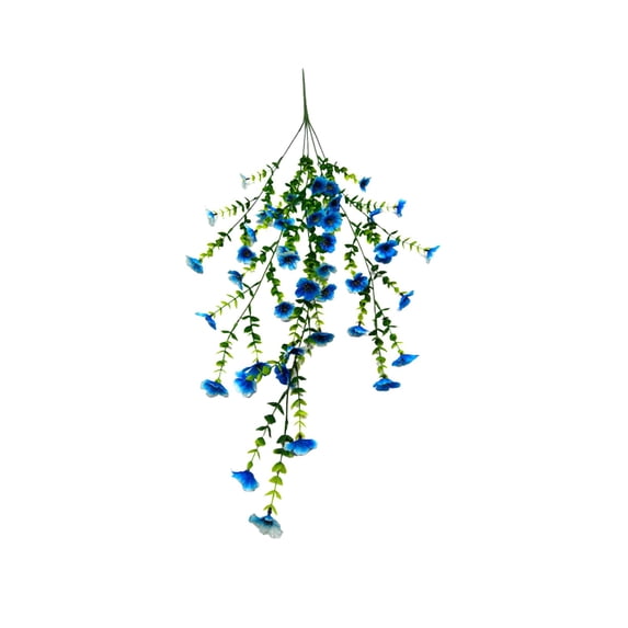 Cinvoph Artificial Hanging Flower Decorative Fake Wall Mounted Plants Bouquet for Home Garden Wedding Party Indoor Outdoor Decorations 30"x13" A#Blue