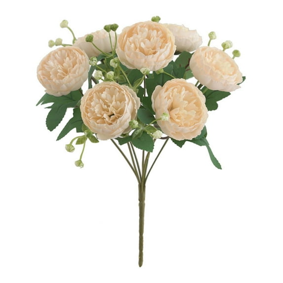 Cinvoph Artificial Peony Fake Flower for Home Living Room Coffee Table Shelf Decor Elegant Indoor Decoration 12"