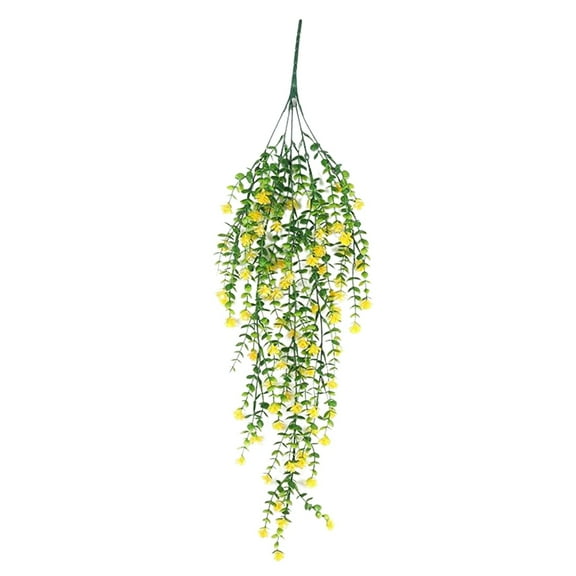 Cinvoph Artificial Plants Hanging Ornament Fake Eucalyptus Decor for Home Living Room Entryway Patio Bedroom Wall Decor Outdoor 30" Yellow