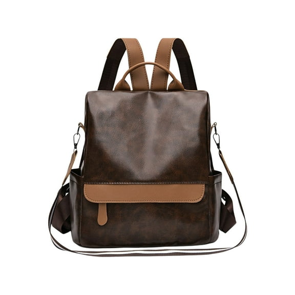 Cinvoph Backpack Purse for Women Fashion Leather Backpack Purse Designer Travel Backpack Convertible Shoulder Bag with Wristlet for Work College, Coffee