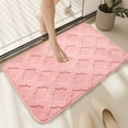 thumbnail image 1 of Cinvoph Bath Mat Soft Bathroom Rug Non Slip Super Absorbent Machine Washable Quick Dry Bath Rug for Bathroom tub 16"x24" Pink, 1 of 6