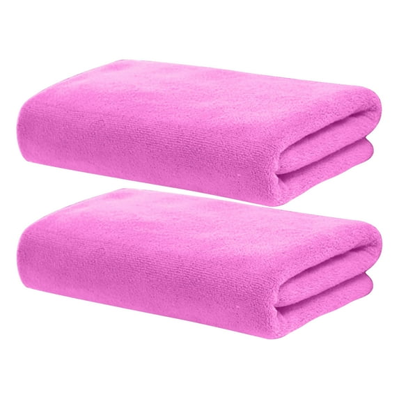 Cinvoph Bathroom Towels, Cotton Towel for Bath, Hand, Face Super Soft Absorbent, Machine Washable Hot Pink