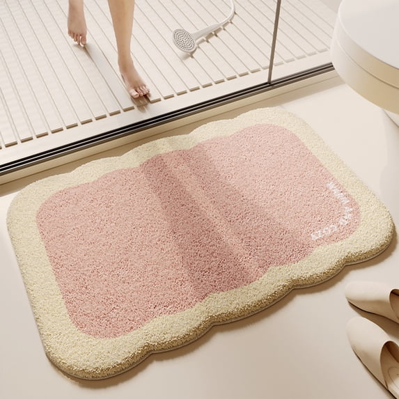 Cinvoph Bathroom Rugs Non Slip Washable 32x20, Soft and Water Absorbent Bath Mats, Plush Shower Mat Outside, Microfiber Thick Mats for Bathroom Floor