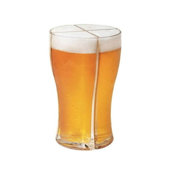 Cinvoph Beer Glasses, Crystal Clear Unbreakable Acrylic Beer Glasses, Gifts for Parties Bars Outdoor Activities Wedding