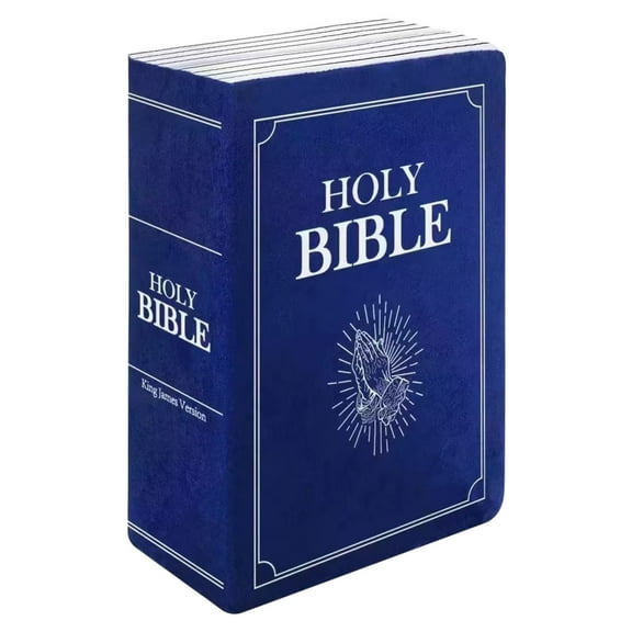 Cinvoph Bible Throw Pillow Holy Scripture Verse Soft Decorative Openable Pillow For Home Church Religious Gift 13"x9"x4" Blue