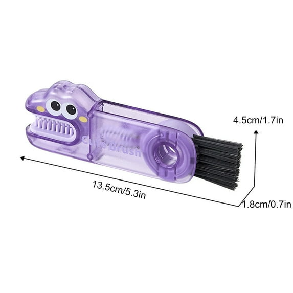 Cinvoph Bottle Lid Brush, 3-in-1 Bottle Brush, Portable Bottle Scrubber, Kitchen Scrub Cleaning Brushes for Cup, Wine Glasses, Coffee Mugs, Tumblers, Wine Decanters, Purple