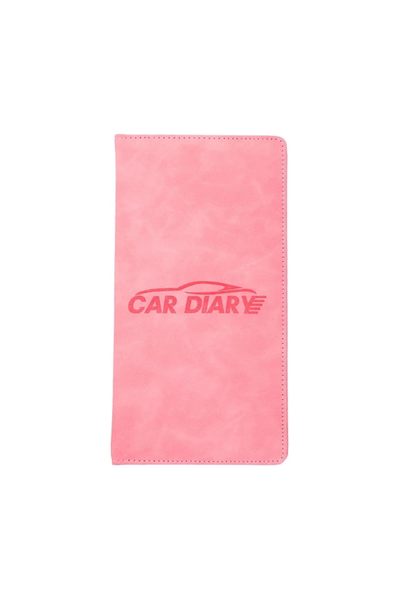 Car Registration And Insurance Card Holder Glove Box Compartment Organizer Waterproof Scratch-proof Vehicle License Document 5"x9.5" Pink