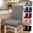thumbnail image 1 of Cinvoph Chair Cover Set Of 2, Stretch Jacquards Dining Room Chair Covers, High-Elastic Washable Dining Chair Slipcovers for Home, Hotel, Banquet 20"x25" Gray, 1 of 6