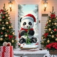 thumbnail image 1 of Cinvoph Christmas Door Cover Cute Animals Door Banner, Durable Winter Holiday Decoration for Front Porch, Indoor & Outdoor Reusable Xmas Door Hanging Cover Entry Decor 35"x71", 1 of 6