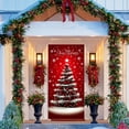 thumbnail image 1 of Cinvoph Christmas Door Cover Rustic Door Banner Xmas Tree Durable Winter Decoration for Front Porch, Indoor & Outdoor Reusable Xmas Door Hanging Cover Entry Decor 35"x79", 1 of 6