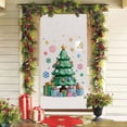 thumbnail image 1 of Cinvoph Christmas Door Cover Xmas Tree Door Banner, Durable Winter Holiday Decoration for Front Porch, Indoor & Outdoor Reusable Xmas Door Hanging Cover Entry Decor 35"x71", 1 of 6