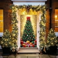 thumbnail image 1 of Cinvoph Christmas Door Cover Xmas Tree Holiday Door Banner, Indoor Outdoor Xmas Hanging Cover Decoration Exquisite Door Banner for Home Party Winter Seasonal Decor 35"x71", 1 of 6