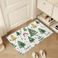 thumbnail image 1 of Cinvoph Christmas Front Door Rug Indoor Outdoor Entrance, Waterproof All-Season Tree Printing Doormat, Sturdy Fade Non-Slip, Easy Clean Patio Porch Entryway Mat 16"x24" Green, 1 of 6
