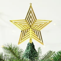 Cinvoph Christmas Star Tree Topper Christmas Decorative Holiday Treetop Shatterproof Star Ornament for Holiday Christmas Tree Decoration 7" Yellow