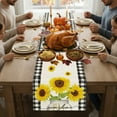 thumbnail image 1 of Cinvoph Christmas Table Runner Plaid Flower Table Runners Xmas Seasonal Holiday Table Decorations for Dinning Home Party Decor 13"x72", 1 of 6