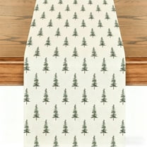 Cinvoph Christmas Table Runner Tree Snowflake Table Runner, Seasonal Winter Kitchen Dining Table Decoration for Home Party Decor 13"x72"