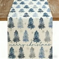 thumbnail image 1 of Cinvoph Christmas Table Runner Xmas Tree Snowfalke Table Runner, Seasonal Winter Kitchen Dining Table Decoration for Home Party Decor 13"x72", 1 of 6