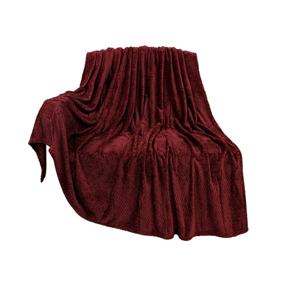 Cinvoph Christmas Throw Blanket, Christmas Decorations Blankets and Throws, Fuzzy Cozy Soft Warm Fleece Winter Holiday Blanket for Couch Sofa Chair, 40"x50", Wine