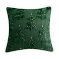 thumbnail image 1 of Cinvoph Christmas Tree Plush Throw Pillow Winter New Year Decorations Xmas Rustic Throw Cushion Case for Sofa Home Living Room Party Decor, Green, 1 of 6