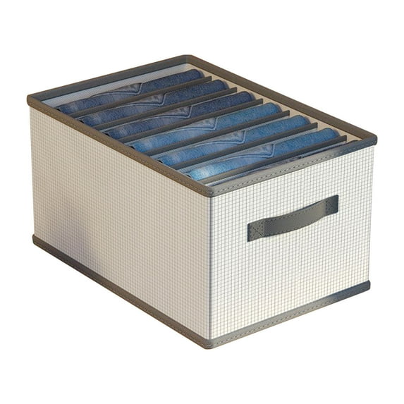 Cinvoph Closet Organizer for Clothes - 9 Grids Multi-Purpose Drawer Dividers, Foldable Clothing Bins for Jeans Pants Shirts Space-Saving Closets Storage 14"x10"x8"